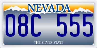 NV license plate 08C555