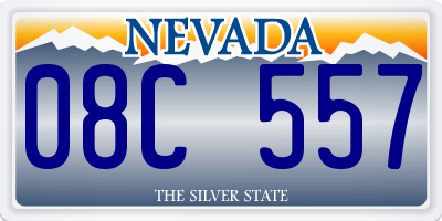 NV license plate 08C557