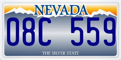 NV license plate 08C559