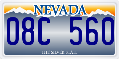 NV license plate 08C560