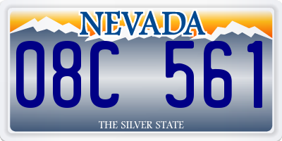 NV license plate 08C561