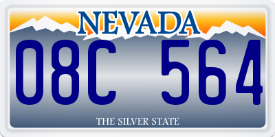 NV license plate 08C564