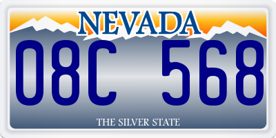 NV license plate 08C568