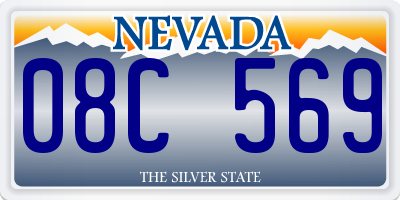 NV license plate 08C569