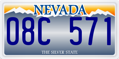 NV license plate 08C571