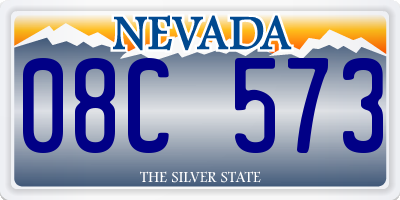 NV license plate 08C573