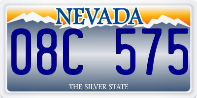 NV license plate 08C575