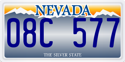NV license plate 08C577