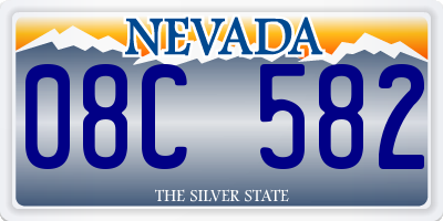 NV license plate 08C582