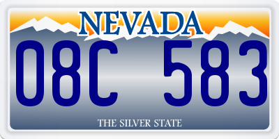 NV license plate 08C583