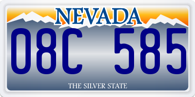 NV license plate 08C585