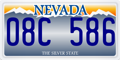 NV license plate 08C586