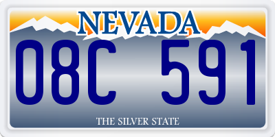 NV license plate 08C591