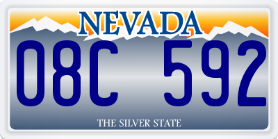 NV license plate 08C592