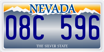 NV license plate 08C596