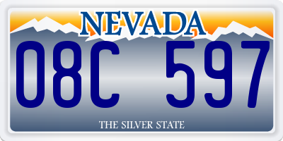 NV license plate 08C597