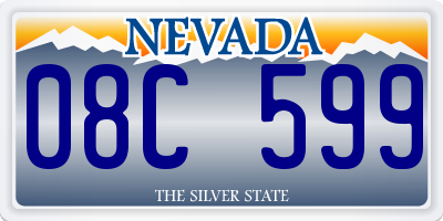 NV license plate 08C599