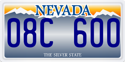 NV license plate 08C600