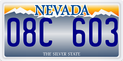 NV license plate 08C603