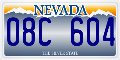 NV license plate 08C604
