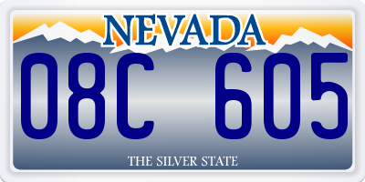 NV license plate 08C605
