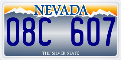 NV license plate 08C607