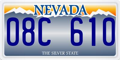 NV license plate 08C610