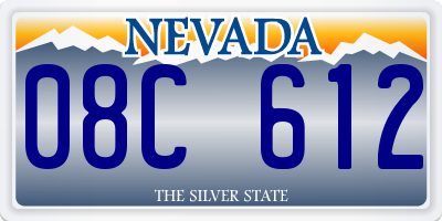 NV license plate 08C612