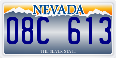 NV license plate 08C613