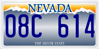 NV license plate 08C614