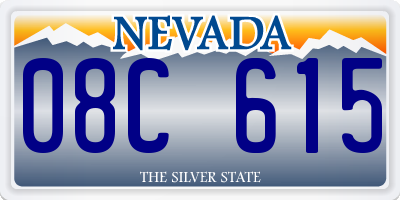 NV license plate 08C615