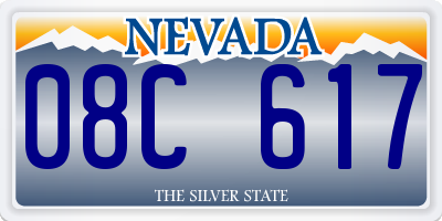 NV license plate 08C617