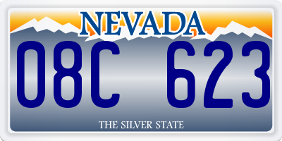 NV license plate 08C623