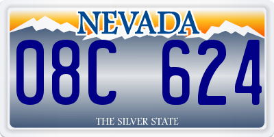 NV license plate 08C624