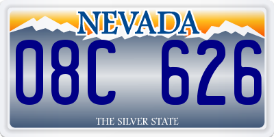 NV license plate 08C626