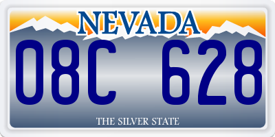 NV license plate 08C628
