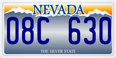 NV license plate 08C630
