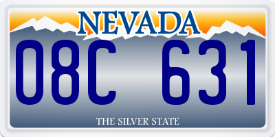 NV license plate 08C631