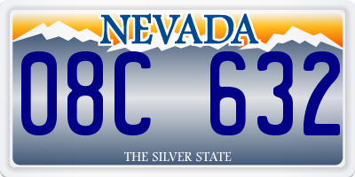NV license plate 08C632
