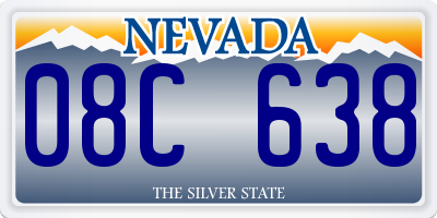 NV license plate 08C638