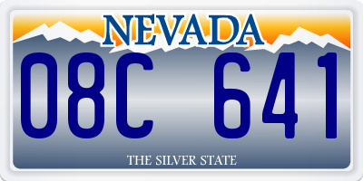 NV license plate 08C641