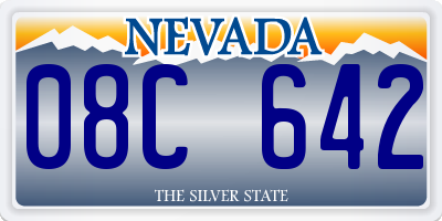 NV license plate 08C642