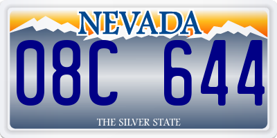 NV license plate 08C644