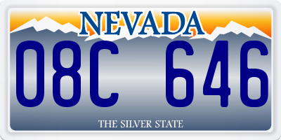 NV license plate 08C646
