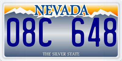 NV license plate 08C648