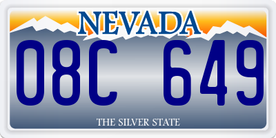 NV license plate 08C649