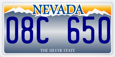 NV license plate 08C650
