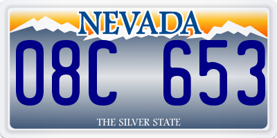 NV license plate 08C653