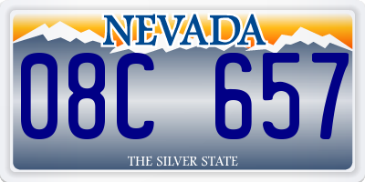 NV license plate 08C657