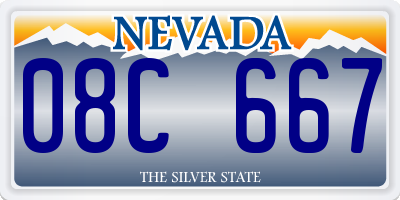 NV license plate 08C667